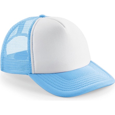 Beechfield B 645 Vintage Trucker 5 panelová COT53064546799-sky blue/wh Modrá sky/bílá