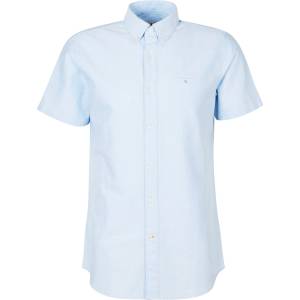 Barbour Риза с къс ръкав Barbour Oxford Short Sleeve Tailored Shirt - Sky BL32