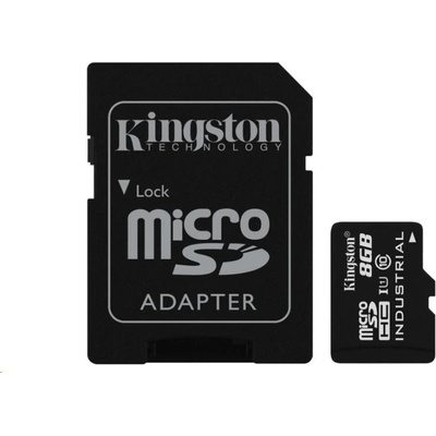 Kingston microSDHC 8GB UHS-I Industrial Temp + adapter SDCIT/8GB