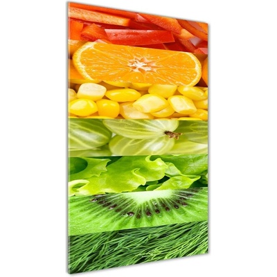 Vertikálny fotoobraz na skle Ovocie a zelenina 50x100 cm