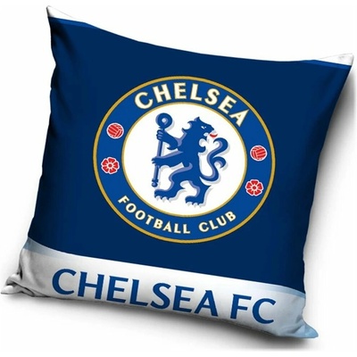 Carbotex Velúrový vankúš Chelsea FC motív Dark Blue 40x40