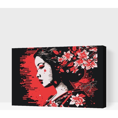 Vymalujsisam.cz Malování podle čísel Gejša Velikost 40 x 60 cm Rámování Na kartonové desce