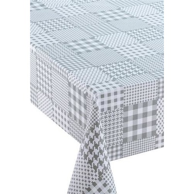Obrus PVC 3581214, metráž, 20 m x 140 cm, káro sivé, IMPOL TRADE