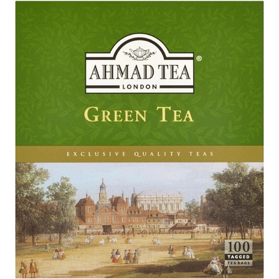 AHMAD TEA Zelený čaj s úvazkem 100 x 2 g