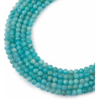 Koráliky z minerálu Amazonit Peru 3mm brúsené - 18 cm