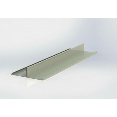 Rozdělovací lišta r.š.250mm pozink Lakovaný RAL 9006 stříbrná s folií dl.2m