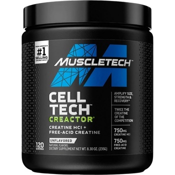 MuscleTech Creactor® | Creatine HCl + Free-Acid Creatine [235 грама] Синя малина