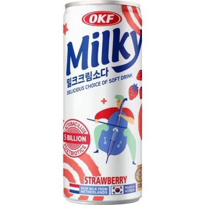 OKF Milky Strawberry Milk Sparkling Drink 250 ml