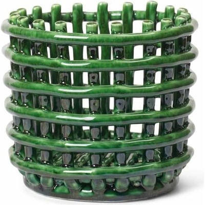 Ferm Living organizér Ceramic Basket S green