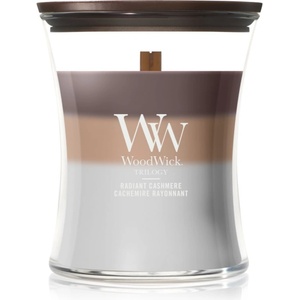 WoodWick Trilogy Radiant Cashmere ароматна свещ с дървен фитил 275 гр