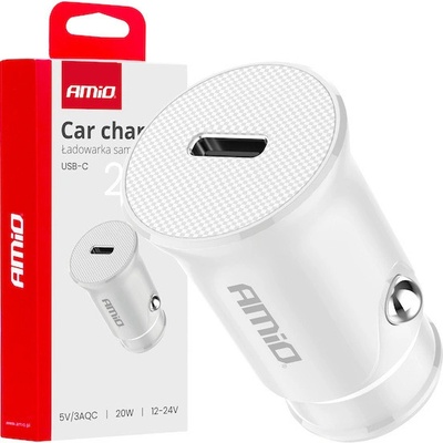Nabíječka do auta USB-C 20W 12/24V AMiO-03876 | Zboží Auto