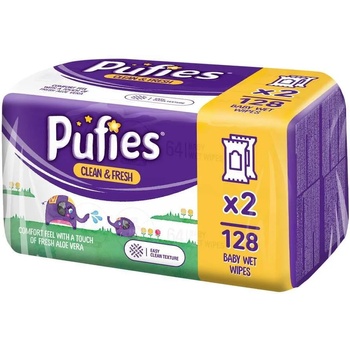 Image 1 of Pufies Clean & Fresh мокри кърпи 2 х 64 броя