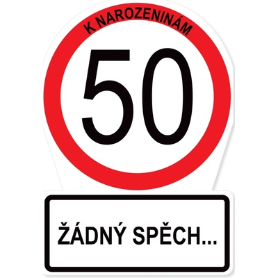 Albi Přání k narozeninám - Dopravní značka 50 let – Zboží Mobilmania