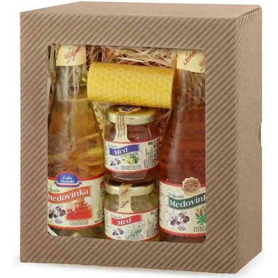 Jankar Profi Dárková kazeta Medovinka 0,2 l + Med 60g + svíčka