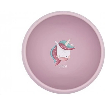 Sassi Силиконова купичка за хранене с вакуум Sassi - Еднорог (SSSI0740)