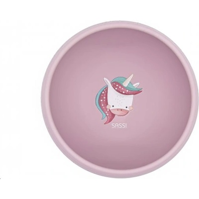Sassi Силиконова купичка за хранене с вакуум Sassi - Еднорог (SSSI0740)