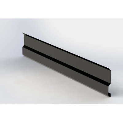 Krycí lišta stěnová r.š.167mm pozink Lakovaný RAL 9005 černá s folií dl.2m