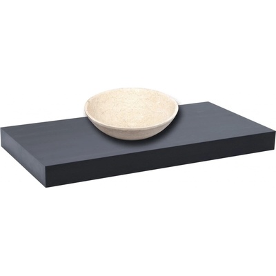 Naturel Dolce deska pod umyvadlo 100 x 8 x 50 cm černá mat DO10050BL