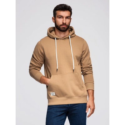 Ombre Men's kangaroo hooded sweatshirt brown