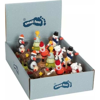 small foot Dřevěná vánoční mačkací figurka 1 ks
