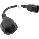 LANBERG CA-C14E-10CC-0018-BK Lanberg extension power cable IEC 320 C14->SCHUKO(F) CA-C14E-10CC-0018-BK