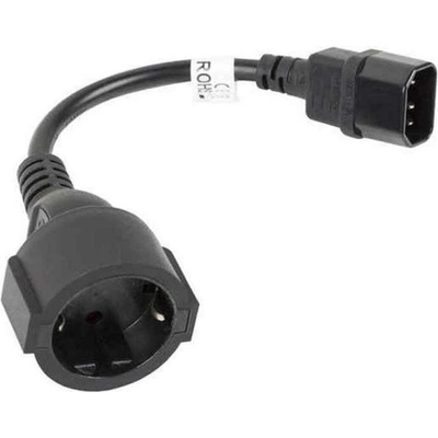 LANBERG CA-C14E-10CC-0018-BK Lanberg extension power cable IEC 320 C14->SCHUKO(F) CA-C14E-10CC-0018-BK
