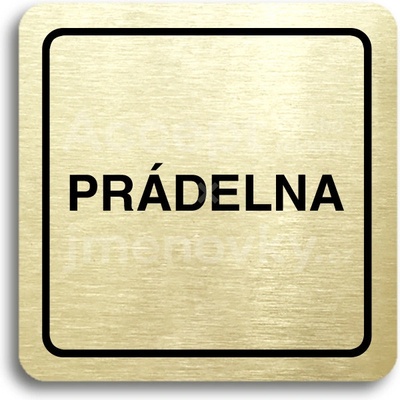 ACCEPT Piktogram prádelna - zlatá tabulka - černý tisk