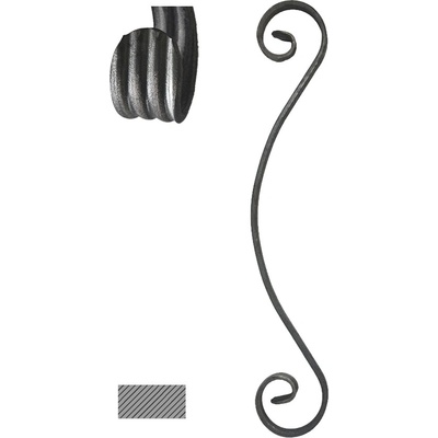 Prvok (460x80mm), 12x6mm, široké rozkutie