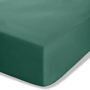 Catherine Lansfield Тъмнозелен еластичен чаршаф от перкал 90x190 cm Easy Iron Percale - Catherine Lansfield (BD/18277/W/SFD/DG)