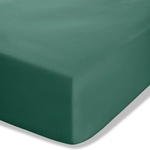 Catherine Lansfield Тъмнозелен еластичен чаршаф от перкал 90x190 cm Easy Iron Percale - Catherine Lansfield (BD/18277/W/SFD/DG)