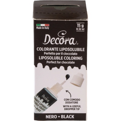 Decora Farba do čokolády Čierna Black 15 g
