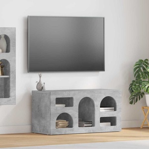 vidaXL ТВ шкаф ELST 80 x 35 x 40 см Циментено сиво Инженерна дървесина (891277)