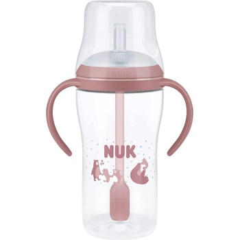 Nuk Шише NUK Perfect Match - Със силиконова сламка, TC, РР, 260 ml, Мечка (10216319)