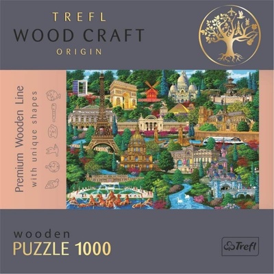 TREFL Wood Craft Origin Slavná místa Francie 1000 dílků