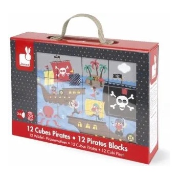 Janod - Кубчета за подреждане - Кубкид - Пирати (J02984)