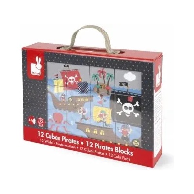 Janod - Кубчета за подреждане - Кубкид - Пирати (J02984)