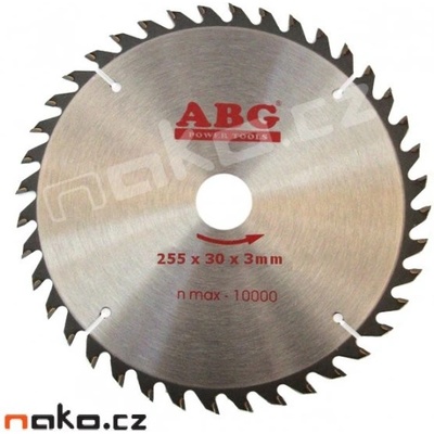 ABG pilový kotouč 255x3x30x40 + redukce 25.4.,25,20,18,16 střídavý šikmý 06060316