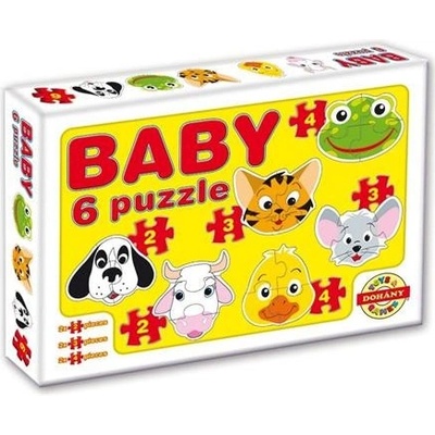 DOHÁNY Baby Zvířecí hlavičky 6v1 2-4 dílků 125681