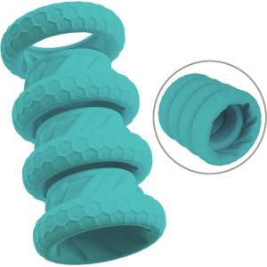 You2Toys 3-in-1 Cock & Ball Ring Set Turquoise