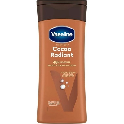 Vaseline Intesive telové mlieko pre suchú pokožku (Cocoa Radiant with Pure Cococa Butter) 200 ml