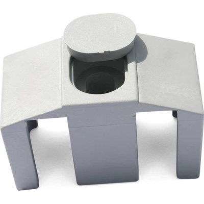 Příchytka PVC na čtyřhranný sloupek pro panely PILOFOR CLASSIC, šedá