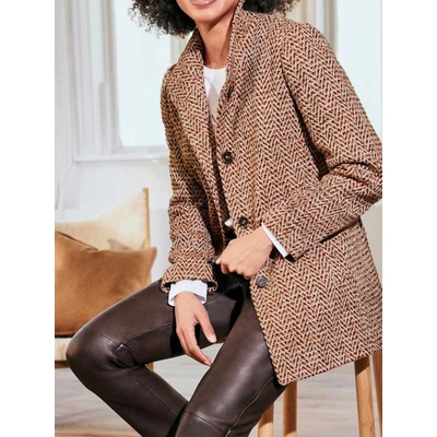 Linea Tesini dámsky prechodný kabát hnedo červený