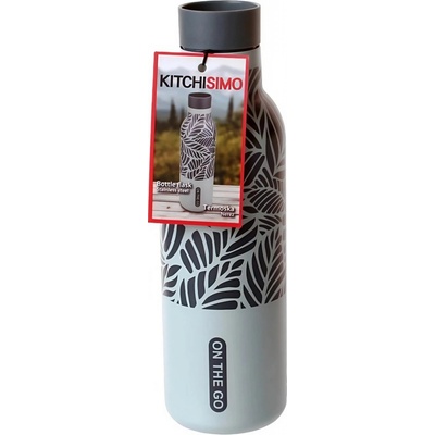 Kitchisimo Nerezová termoska se stop ventilem 480 ml šedá
