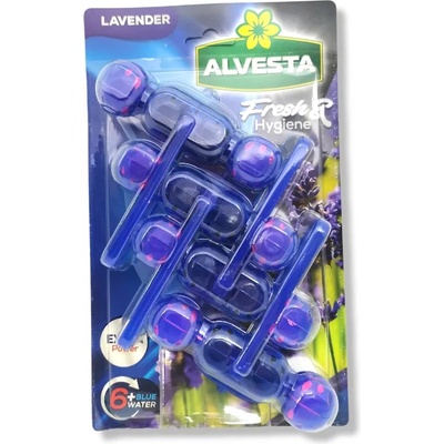 Alvesta ароматизатор за тоалетна чиния, Синя вода, 4 броя, Лавандула