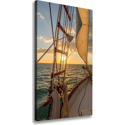 Vertikálny foto obraz canvas Jachta na mori 50x100 cm