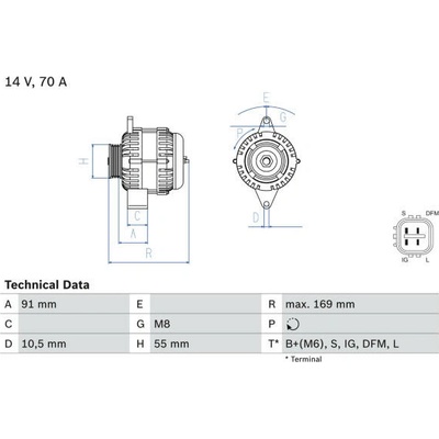 generátor BOSCH 0 986 082 300