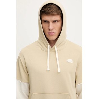 The North Face Суичър The North Face Terry Relaxed мъжки в бежово с качулка с десен NF0A8C2B3X41 (NF0A8C2B3X41)