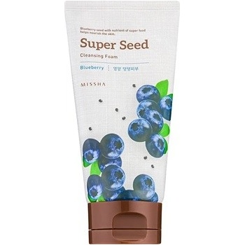 Missha Super Seed Blueberry čistící pleťová pěna s extraktem borůvkových semen (Nourishing Cleansing Foam) 150 ml