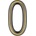 Číslica "0" 75mm bronz Bronz