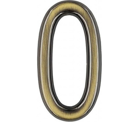 Číslica "0" 75mm bronz Bronz
